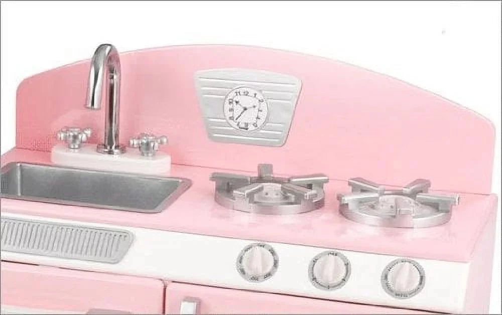 Cocina Retro KidKraft y Refrigerador en Rosa