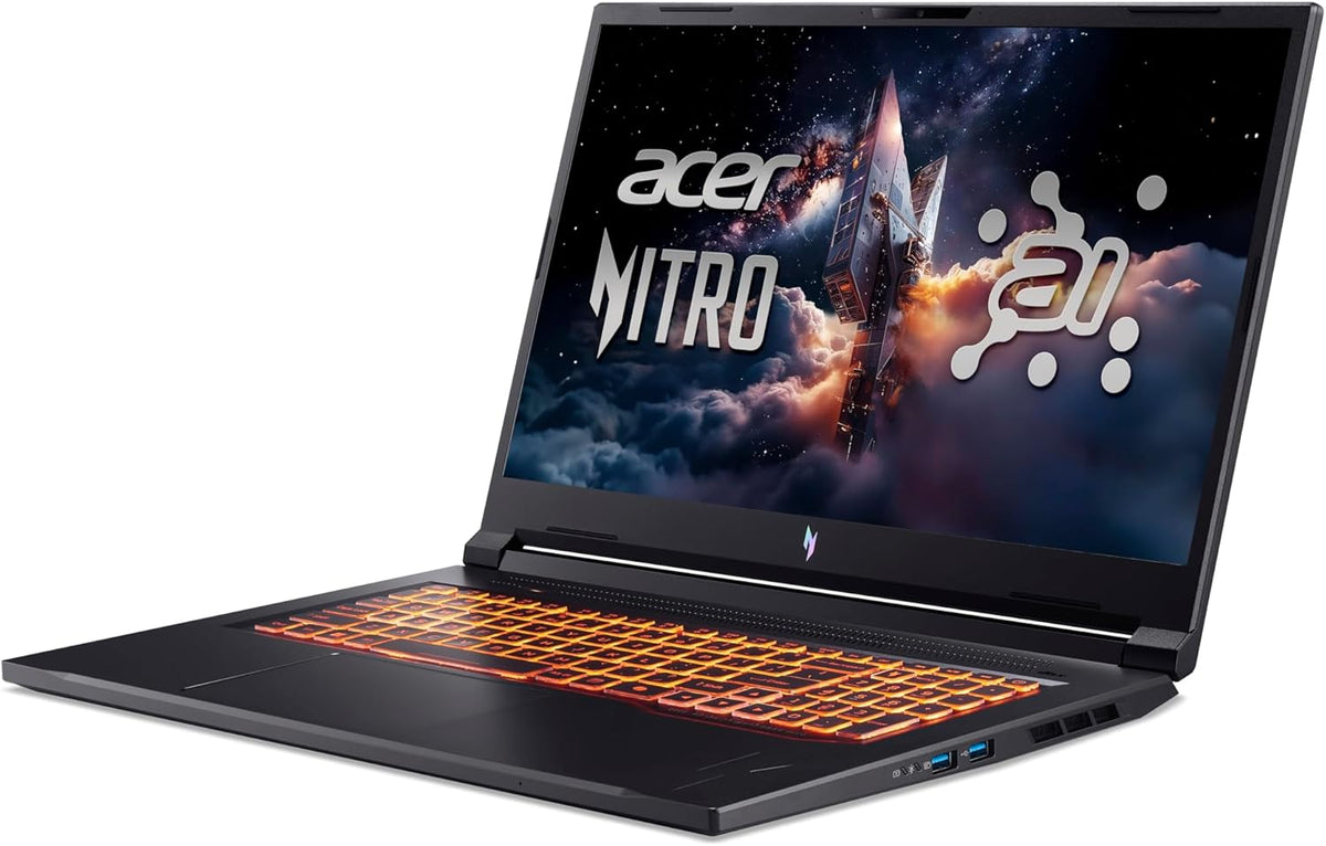 acer Nitro V 17 AI (ANV17-61-R3KD) Gaming Laptop, Copilot+ PC, 17" FHD IPS 144Hz Display, AMD Ryzen AI 9 365, 32 GB RAM, 1 TB SSD, NVIDIA GeForce RTX 5070, Windows 11, QWERTZ Tastatur, schwarz