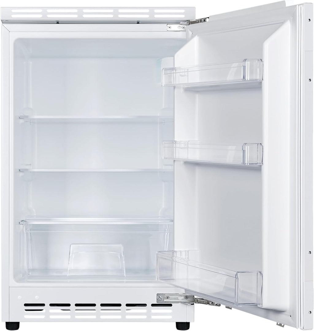 Amica Unterbau Vollraum Kühlschrank dekorfähig für 815 cm Nische elektronische Steuerung Inverter Kompressor Tür-Offen-Alarm wechselbarer Türanschlag 103 liters