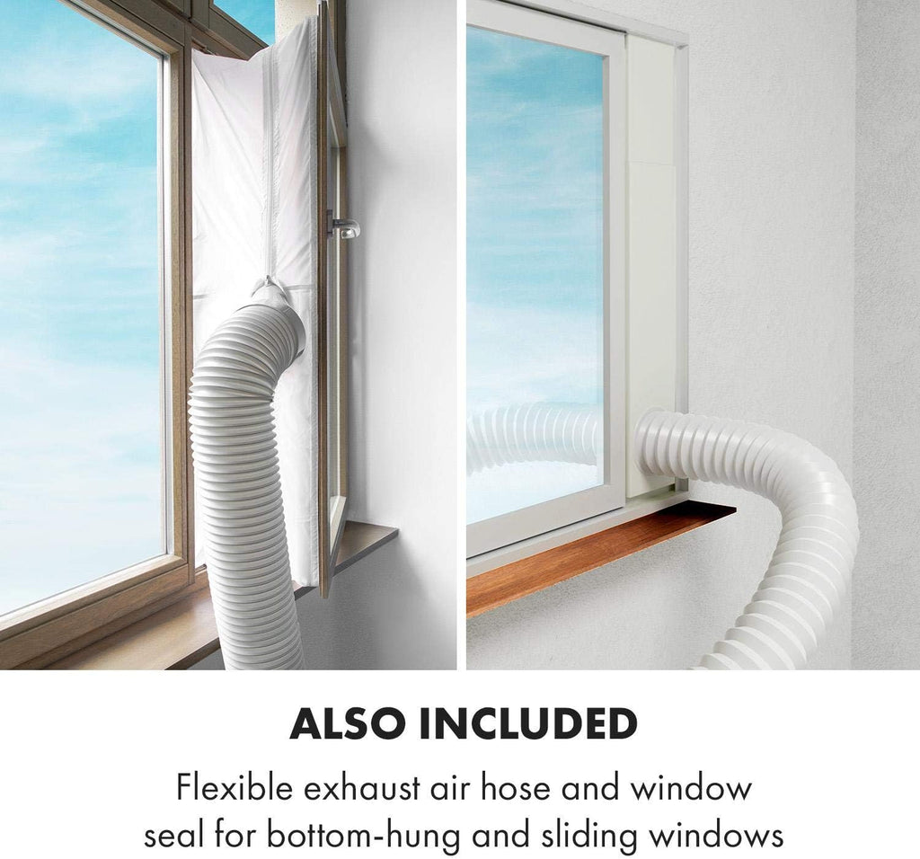 Klarstein Mobile Klimaanlage mit Abluftschlauch, 4-in-1 Klimagerät, Ventilator, Luftentfeuchter & Nachtmodus, Kleine & Portable Klimaanlage für Wohnung & Büro, Niedriger Verbrauch, 14000BTU