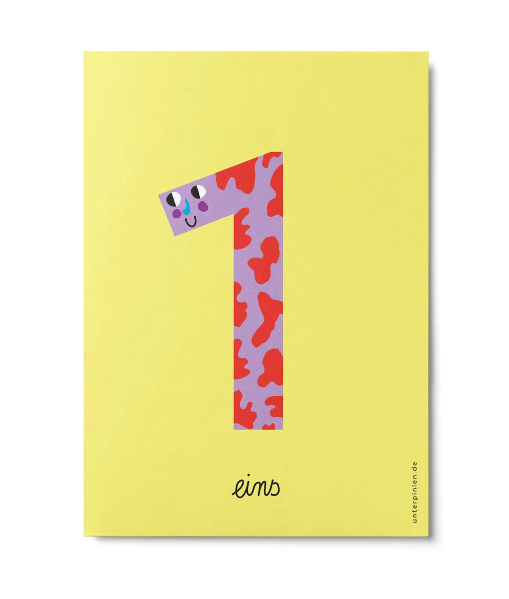Postkarte "Zahlen 0-9"