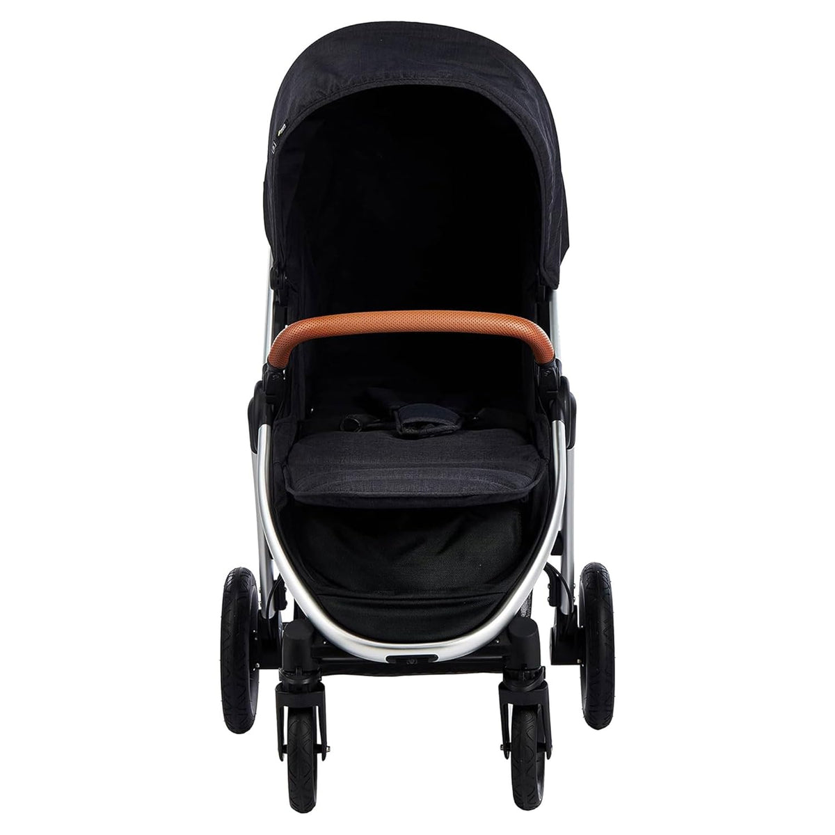 Hauck Uptown Kinderwagen Melange Rose – Kinderwagen für jedes Gelände, extra großer Sitz, flache Liegeposition, Gummiräder, Federung, kompakt und einfach zusammenklappbar, mit Regenschutz