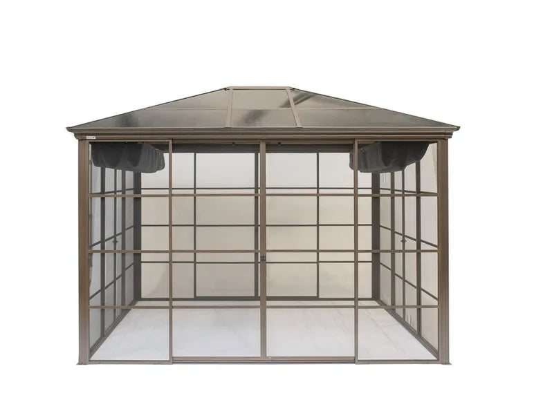 SOJAG Canada Pavillon »Castel«, aus Aluminium, inkl. Sonnensegel u. Insektenschutz, bronze