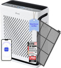 Levoit Vital 100S HEPA Luftreiniger für Allergiker, CADR 243 m³/h, HEPA- und Aktivkohlefilter, leise, PM2.5 Sensor, App und Alexa, gegen Staub, Pollen, Rauch und Gerüche, bis zu 52㎡, Mondweiß