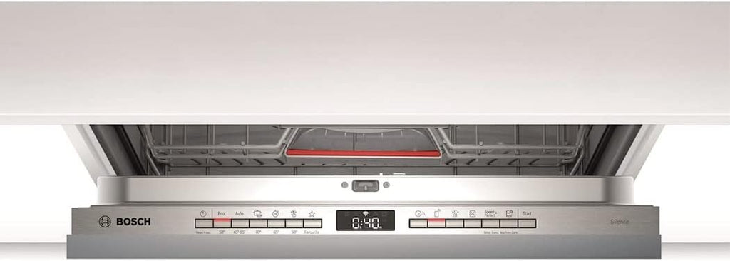 Bosch SMV4ETX08E, Serie 4, Smarter Geschirrspüler Vollintegriert 60 cm, Besteckkorb, Spülmaschine mit Programmassistent, besonders Leise, Rackmatic, Automatische Türöffnung, InfoLight, AquaStop