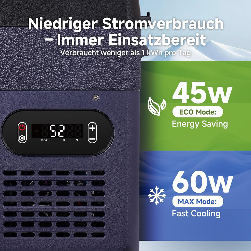 AAOBOSI Kompressor Kühlbox 15L, Tragbare Elektrische Kühlbox 12V/230V, IPX4 Wasserdicht, -20°C bis 20°C - Ideal für Auto, LKW, Boot, Camping, Reisen, Fischen, Garten & Outdoor-Aktivitäten