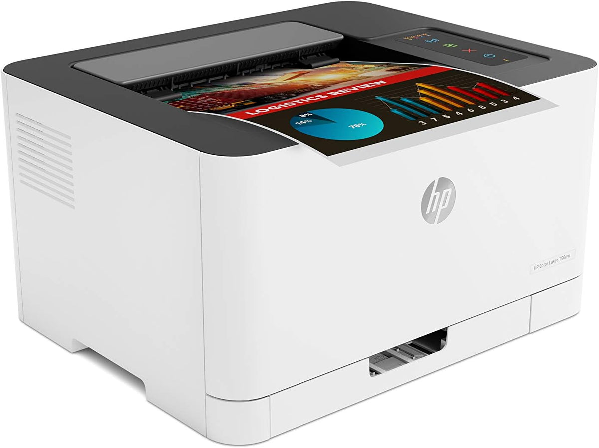 HP Color Laser 150nw Farb-Laserdrucker (Drucker, USB, LAN, WLAN),weiß-grau