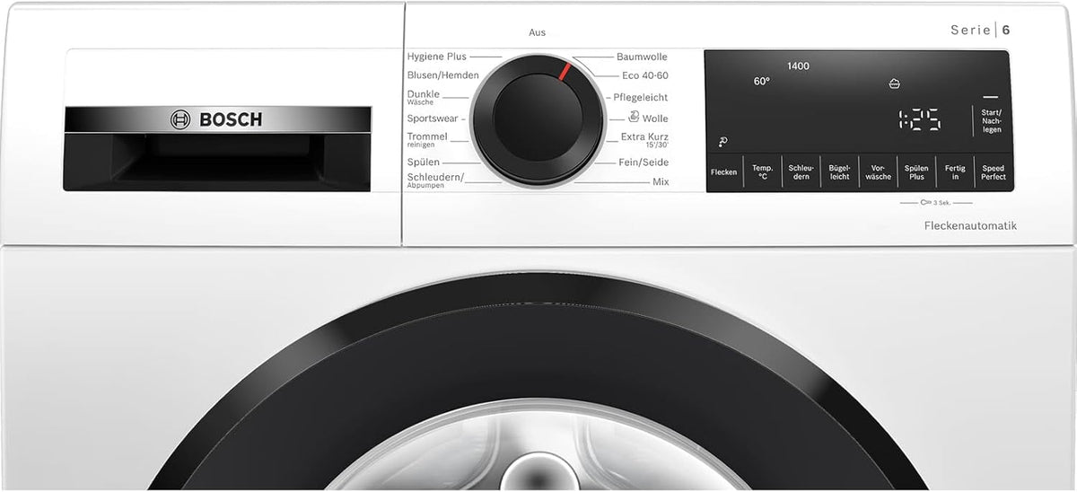 BOSCH WAN28127 Waschmaschine Serie 4, Frontlader mit 8kg Fassungsvermögen, 1400 UpM, Iron Assist, Active Water Plus, EcoSilence Drive, Speed Perfect, Weiß, 60cm