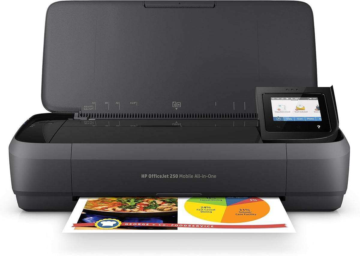 HP OfficeJet 200 Mobiler Tintenstrahldrucker (A4, Drucker, WLAN, HP ePrint, Airprint, USB, 4800 x 1200 dpi) schwarz
