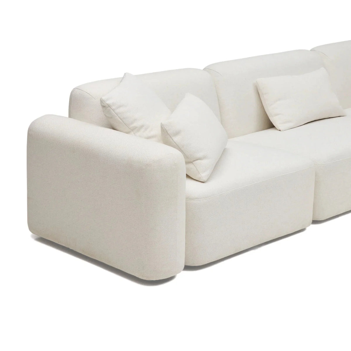 Nismaaya Pascal Modular Sofa Ivory White 4 Seater Corner