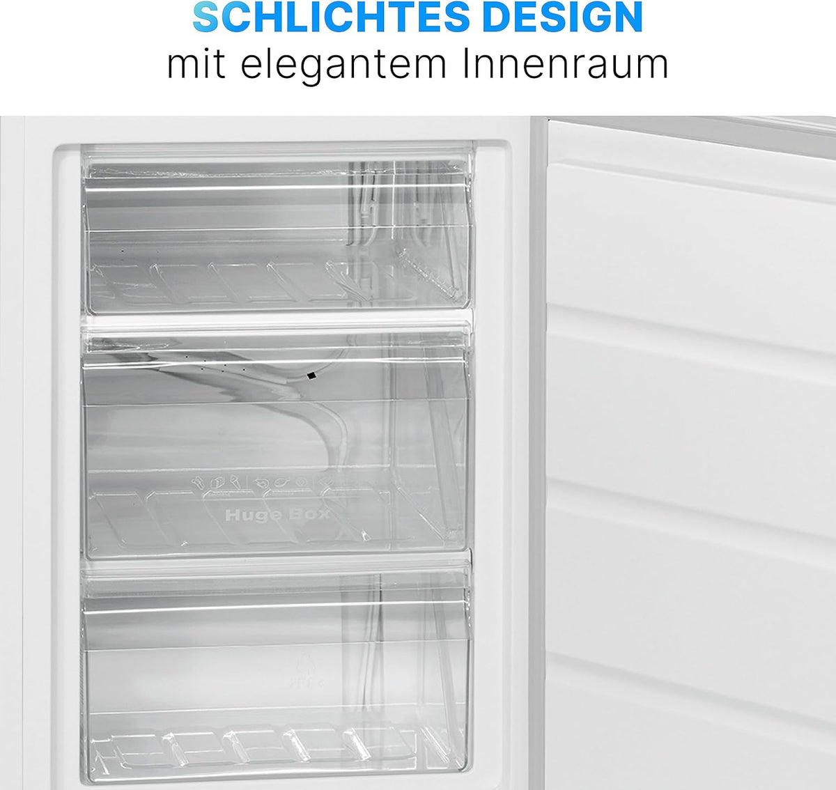 Bomann Gefrierschrank 85L Nutzinhalt, Gefrierschrank klein mit 3 Schubladen, wechselbarer Türanschlag, Freezer mit 4 Sterne-Kennzeichnung, leise & effizient, nur 131 kWh/Jahr - GS 2196.1 weiß