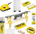 Generisch Toko Skiwachset – Komplettset für Alpine Ski & Snowboard mit Bügeleisen, Wachsremover, Bürsten, Kantenschleifer & Universal-Wachs + Toko Ski Vise Express - 9 teilig