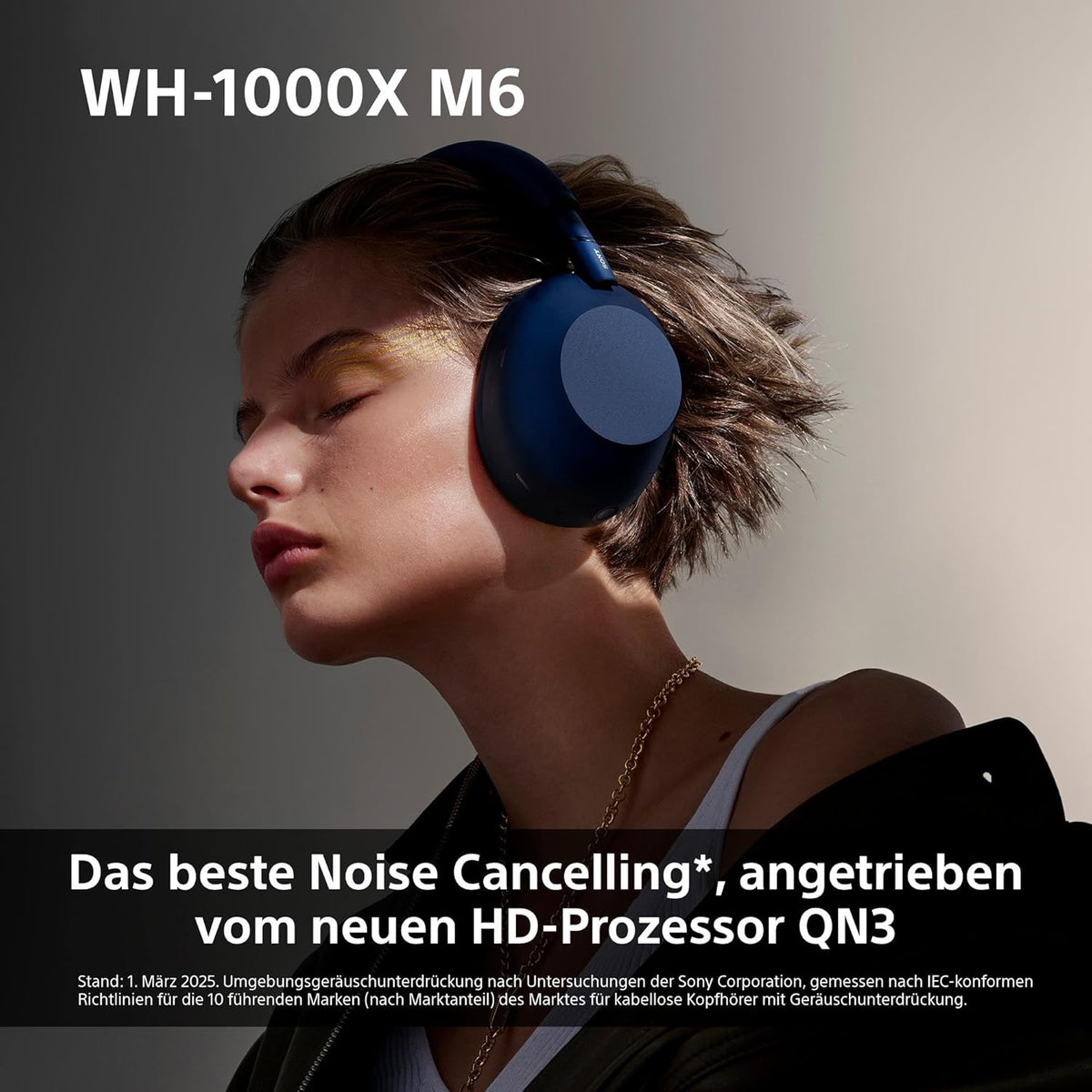 WH-1000XM6 Flagship Noise Cancelling Over-Ear Wireless Kopfhörer, Signature Hi-Res Sound, ultimativer Komfort, faltbarem Design, strapazierfähige Tasche, 30 Std-Akku, iOS & Android - Schwarz
