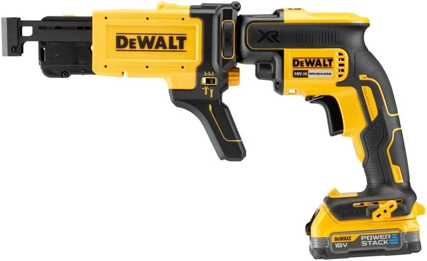 DEWALT - Visseuse Plaques de Plâtre Brushless 18V XR 5.0Ah Li-Ion - DCF620P2K-QW - Tournevis Électrique sans Fil avec 2 Batteries et Chargeur - Vitesse à Vide 0-4400tr/min - 435W