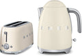 Ensemble grille-pain et bouilloire Smeg TSF02CRUK KLF01CRUK style rétro années 50, couleur crème