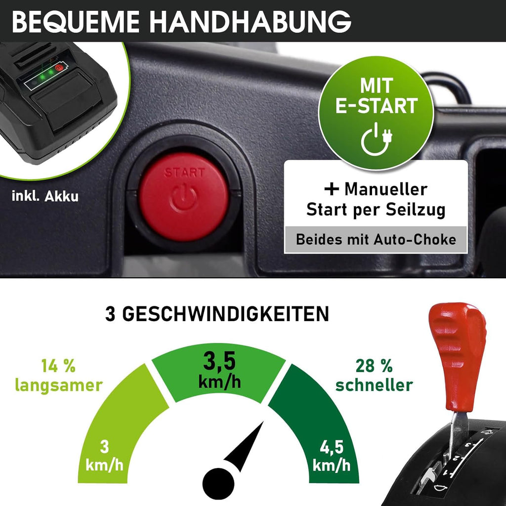 BRAST® Benzin Rasenmäher mit Antrieb | 5,2kW (7PS) | 55cm Schnittbreite | viele Modelle | TÜV | 30-80mm Schnitthöhe | 60L Fangkorb | 4 Takt OHV Motor | Stahlgehäuse | Power