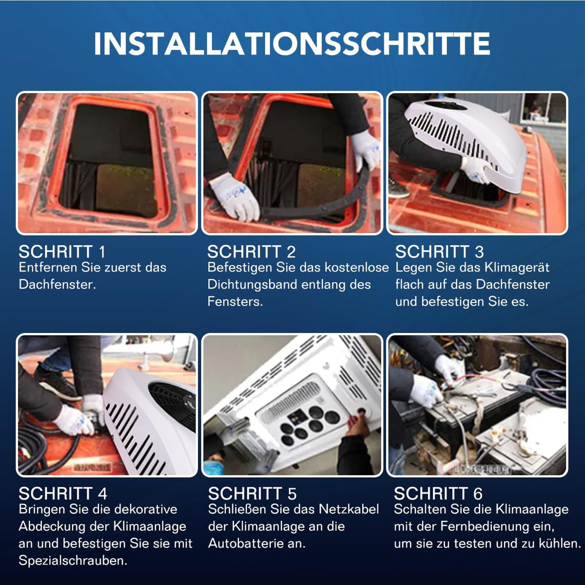 24V Parkklimaanlage Elektrische Klimaanlage, Klimaanlage Wohnwagen, RV Dachklimaanlage, Wohnmobil Klimaanlage Kühlfunktion Dachklimaanlage für LKW PKW Wohnmobil StandHeiz