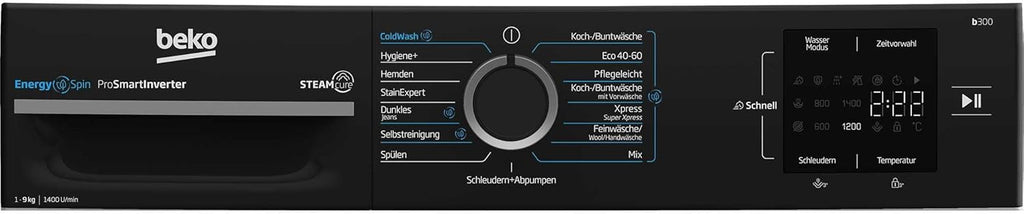 Beko WMC81464ST1 Waschmaschine, Bluetooth, 8 kg, ProSmart Inverter Motor, Dampffunktion, Pet Hair Removal, Watersafe+, Weiß