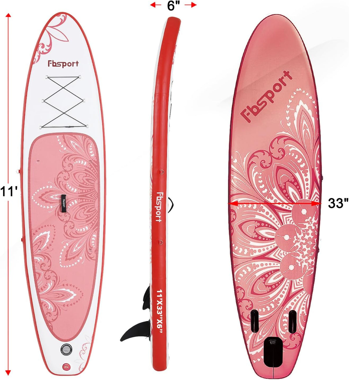Premium-Stand-Up-Paddle-Board, Yoga-Board mit strapazierfähigem SUP-Zubehör und Tragetasche | Breiter Stand, Surf-Kontrolle, rutschfestes Deck, Leine, Paddel und Pumpe für Jugendliche und Erwachsene