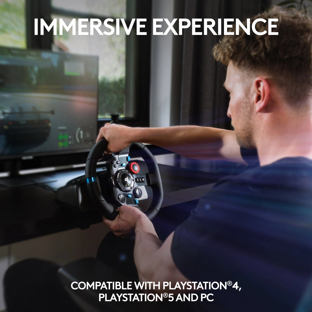 Logitech - G29 Driving Force Volante de Carreras y Pedales para PS5, PS4, PC, Mac - Negro