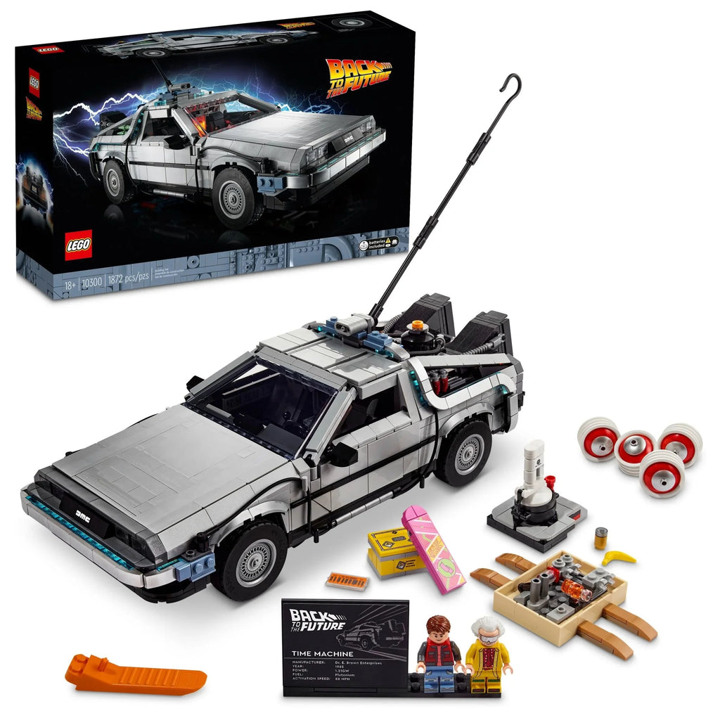 LEGO Icons Regreso al Futuro Máquina del Tiempo 10300 – Set de Construcción de Auto DeLorean, Inspirado en la Clásica Película