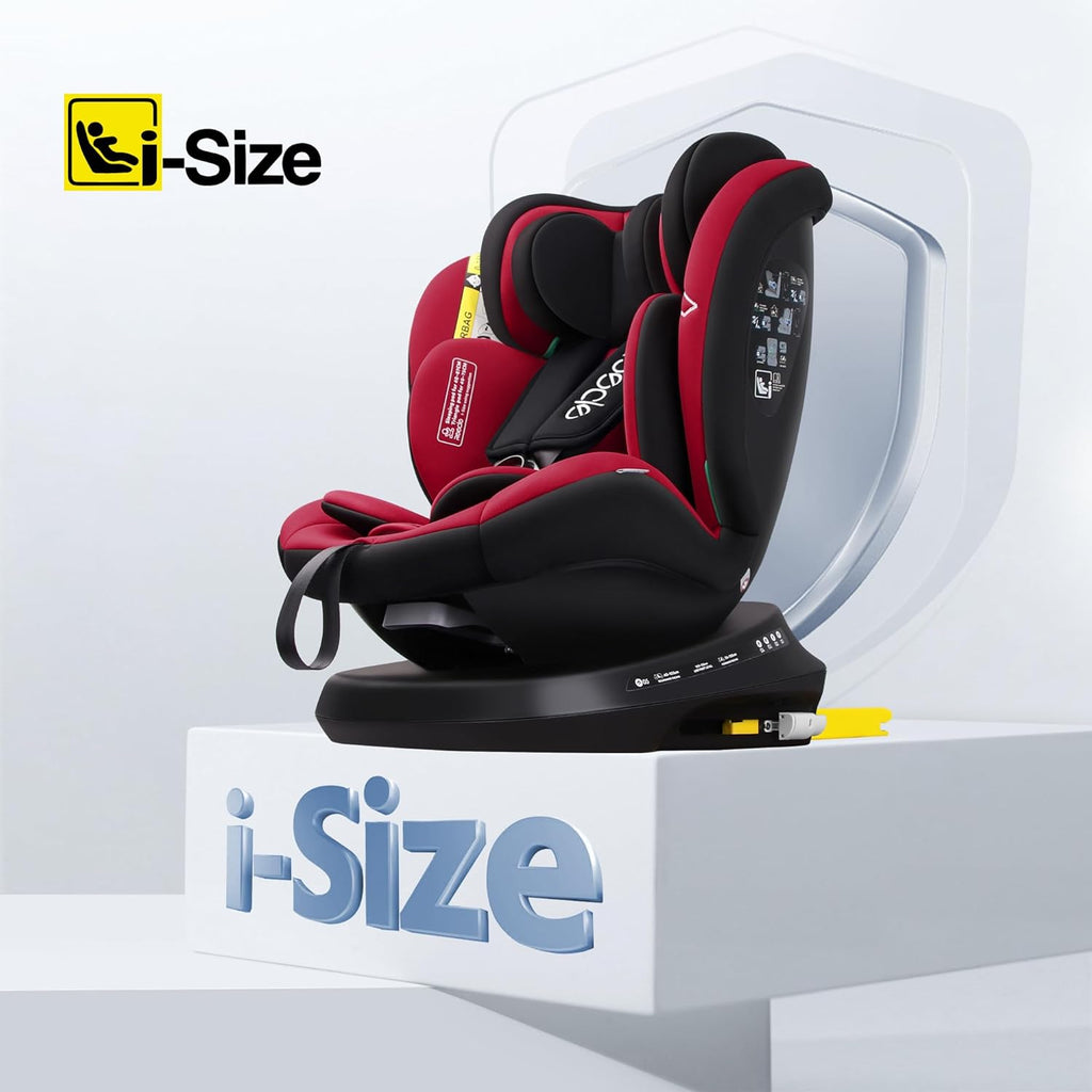 Reecle 360 Drehbar i-Size Kindersitz mit ISOFIX 40-150 cm (0-36 kg) Reboarder, ab Geburt -12 Jahre, ECE R129