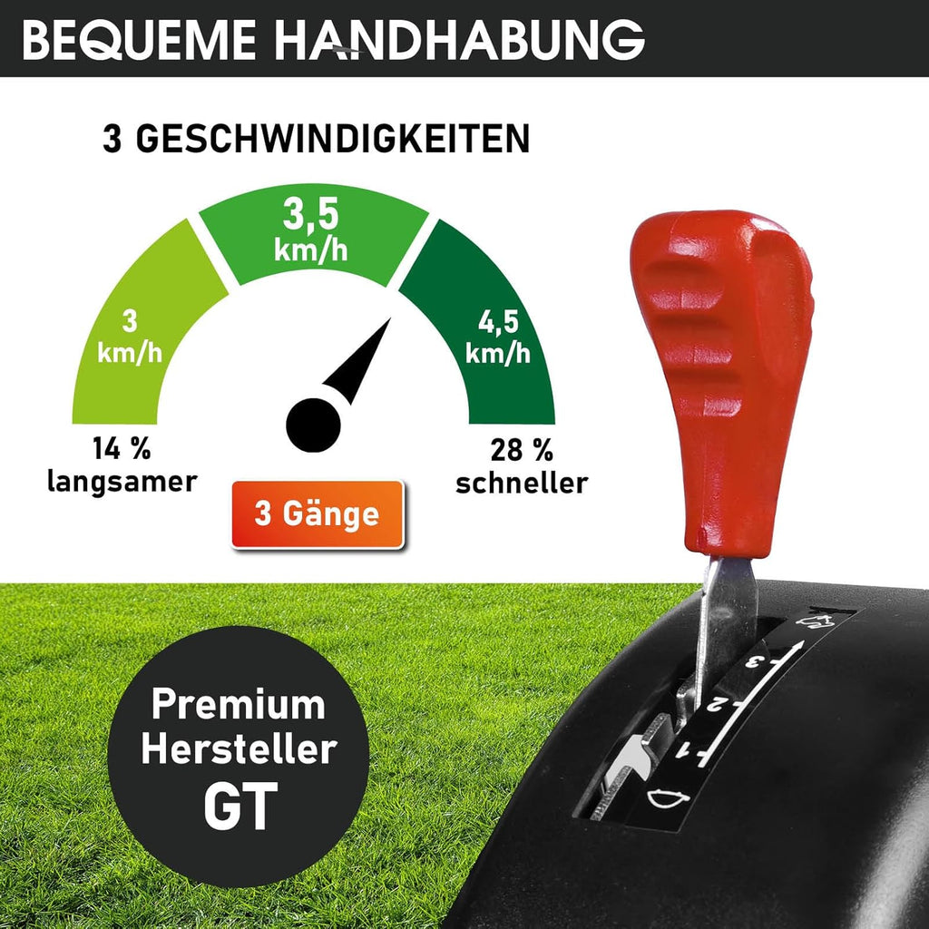BRAST® Benzin Rasenmäher Trike mit Antrieb | 5,2kW(7PS) | 53cm Schnittbreite | viele Modelle | TÜV | 4 Takt OHV Motor | 30-80mm Schnitthöhe | 60L Fangkorb | Stahlgehäuse | Speed