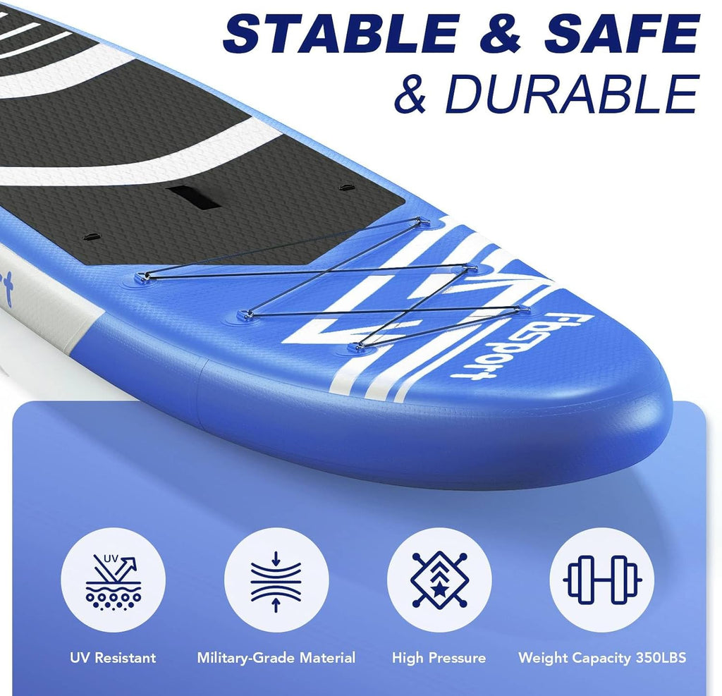 Premium-Stand-Up-Paddle-Board, Yoga-Board mit strapazierfähigem SUP-Zubehör und Tragetasche | Breiter Stand, Surf-Kontrolle, rutschfestes Deck, Leine, Paddel und Pumpe für Jugendliche und Erwachsene