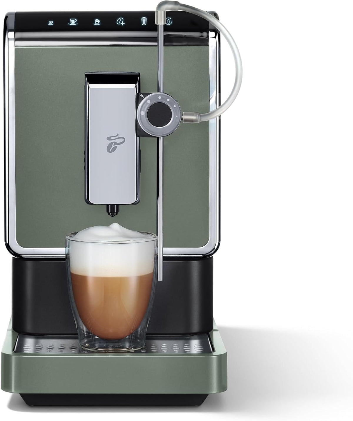 Tchibo Kaffeevollautomat Esperto Pro mit One Touch Funktion für Caffè Crema, Espresso und Milchspezialitäten, Anthrazit