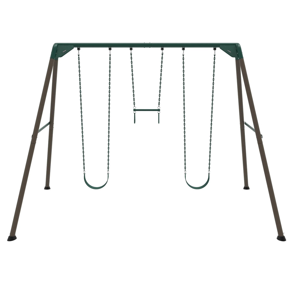 Lifetime Juego de Columpios Metálico para Niños con 2 Columpios de Cinturón y Barra de Trapecio – 9 pies (91137)