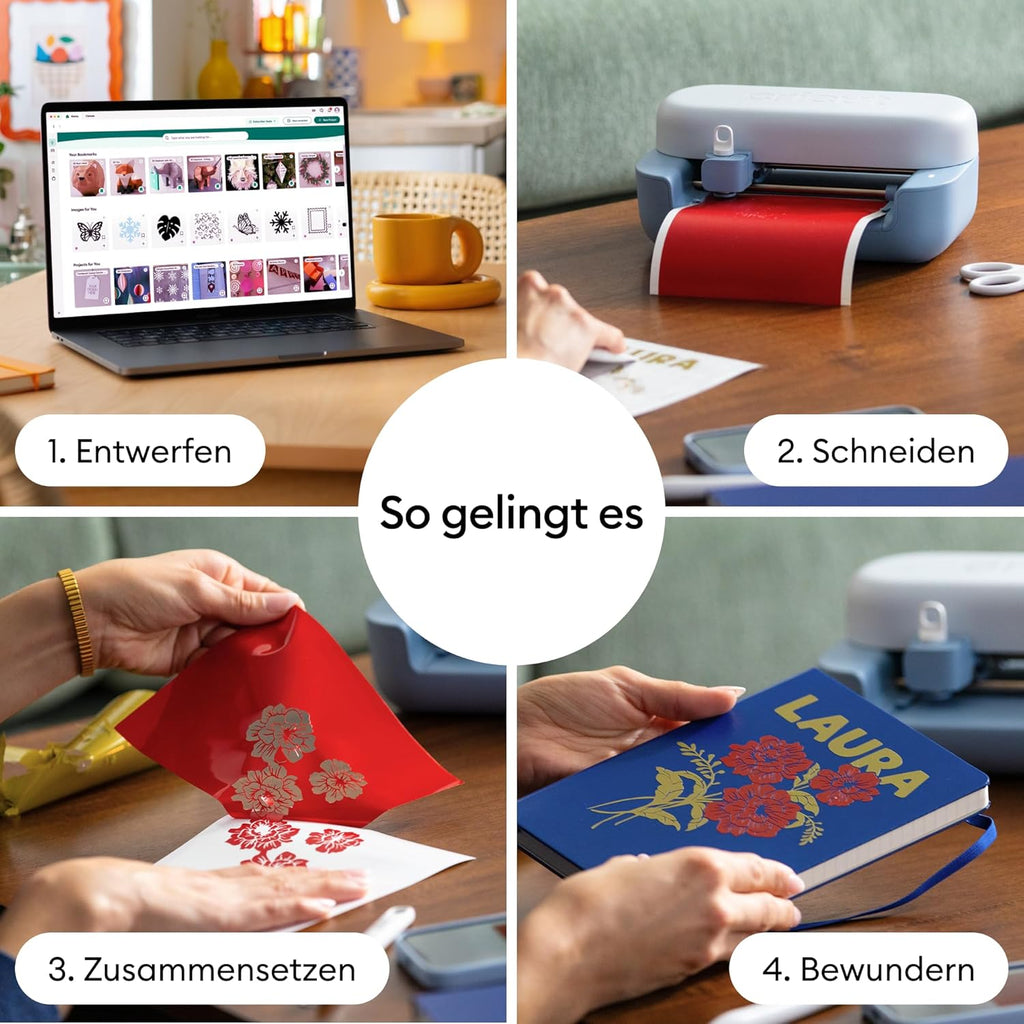 Cricut Joy™ 2 Ultimate Bundle + Digitale Inhalte, Intelligente kompakte Schneidemaschine mit Heißpresse für DIY-Bastelprojekte, individuelle Karten, Aufkleber & Etiketten