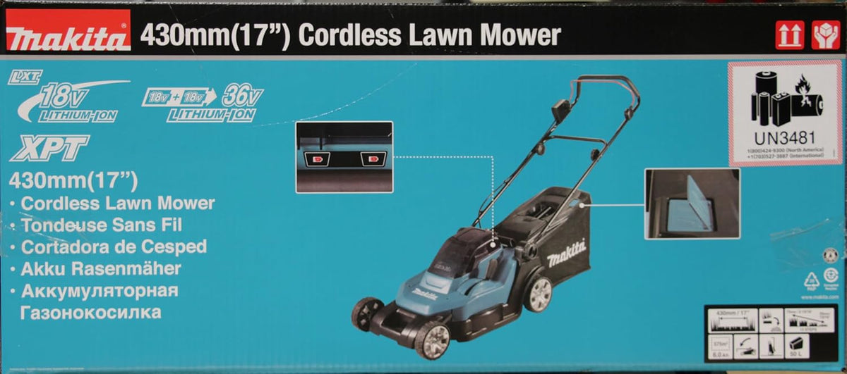 Makita DLM432Z Akku-Rasenmäher 2x18 V (ohne Akku, ohne Ladegerät)