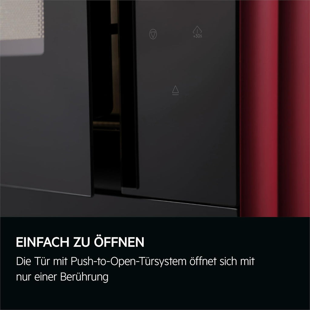 AEG Einbau-Mikrowelle Serie 6000 mit Steam Set - 60 cm - 17 L Garraum - Touch-Bedienung - Display mit Uhr - Auftau-Funktion - Drehteller Ø 272 mm - Schwarz - TB6SM171DB
