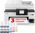 Canon MAXIFY GX2050 Tintenstrahldrucker 4-in-1 Multifunktionsgerät DIN A4 (Drucker, Scanner, Kopierer, Fax, ADF, 600x1200 DPI, WLAN, USB, Duplexdruck, 250 Blatt Kassette) Enthält 6 x Tintenflaschen