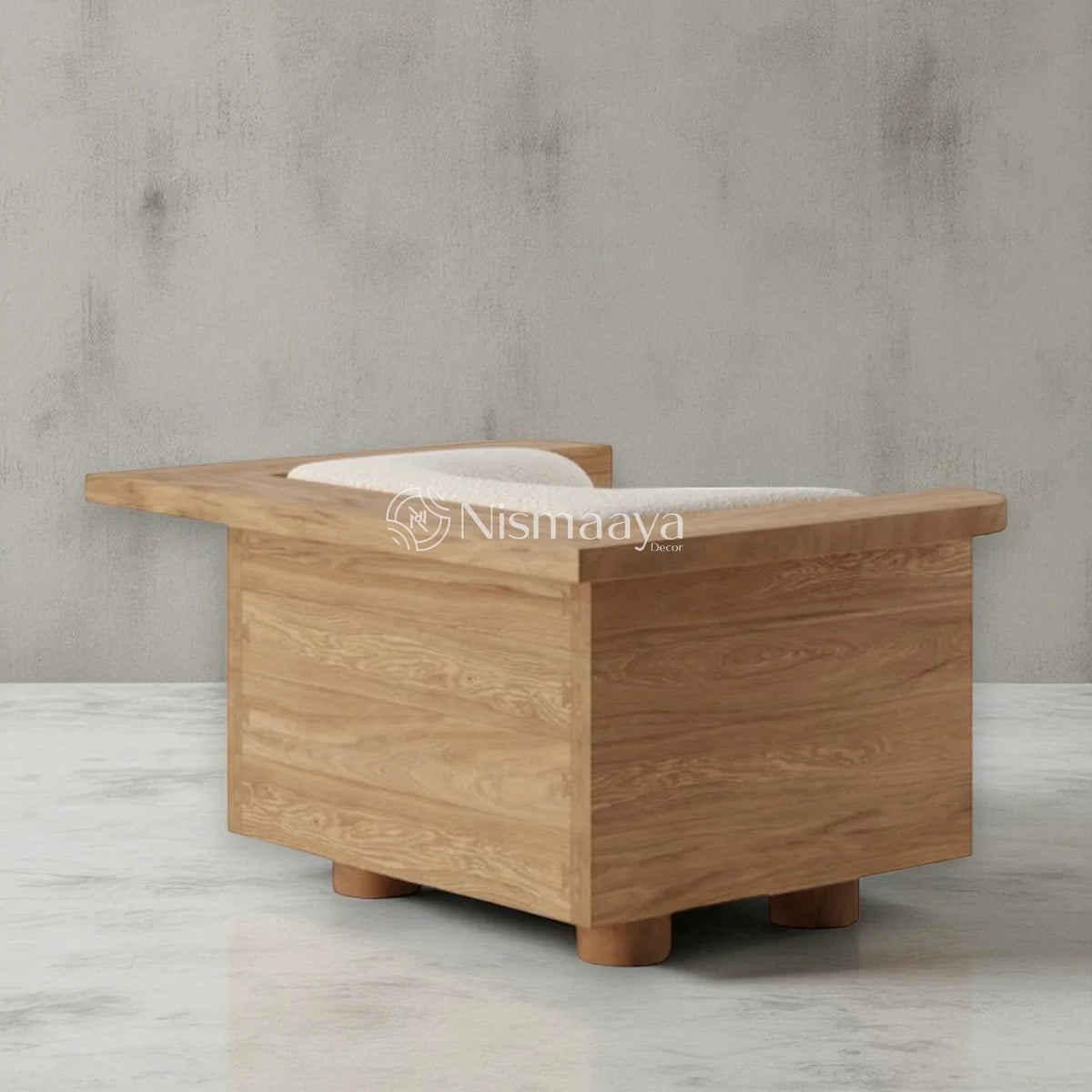 Nismaaya Ainsley Oak Wood Arm Chair