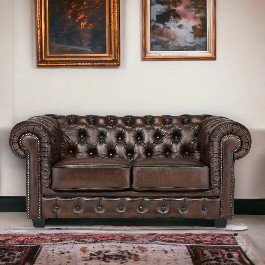 Nismaaya Camilla Traditional Chesterfield 2 Seater Sofas