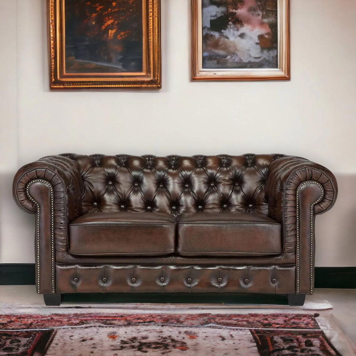 Nismaaya Camilla Traditional Chesterfield 2 Seater Sofas