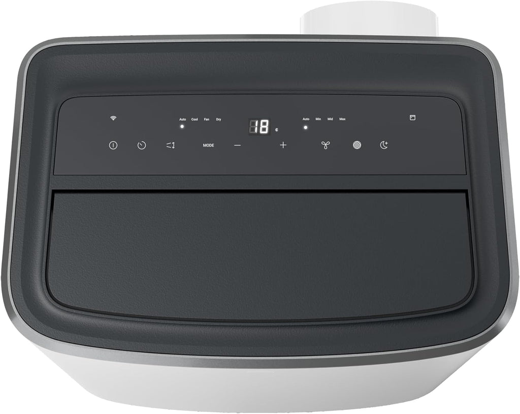 AEG Chillflex Pro AXP26U338CW mobile Klimaanlage / LED Display / Touch-Buttons / Fernbedienung / 30-40 m² / Kühlfunktion / Ventilator / Entfeuchtungsfunktion / Automatik / weiß/silber/schwarz