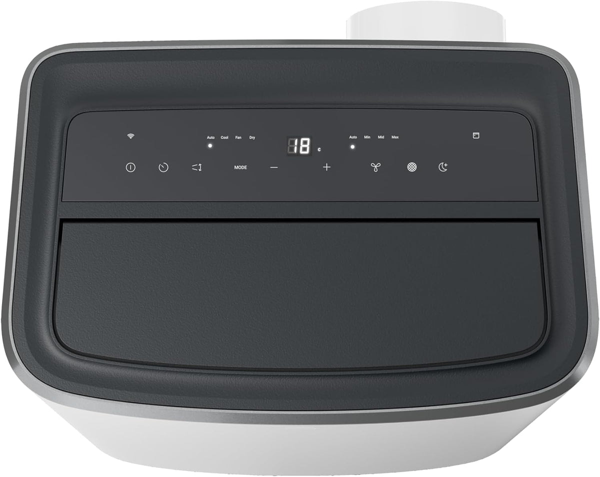 AEG Chillflex Pro AXP26U338CW mobile Klimaanlage / LED Display / Touch-Buttons / Fernbedienung / 30-40 m² / Kühlfunktion / Ventilator / Entfeuchtungsfunktion / Automatik / weiß/silber/schwarz