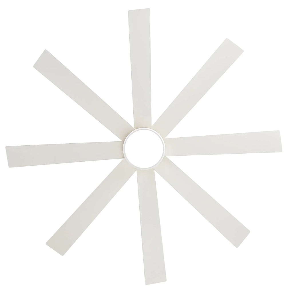 65 Inch 8-Blade Black LED Ceiling Fan with Light and Remote