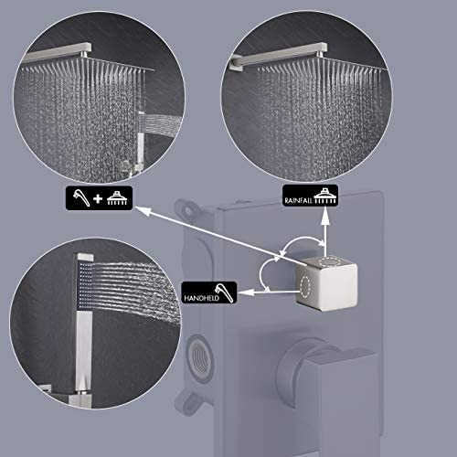 Sistema de Ducha KES con Cabezal de Ducha Rain de 12 Pulgadas