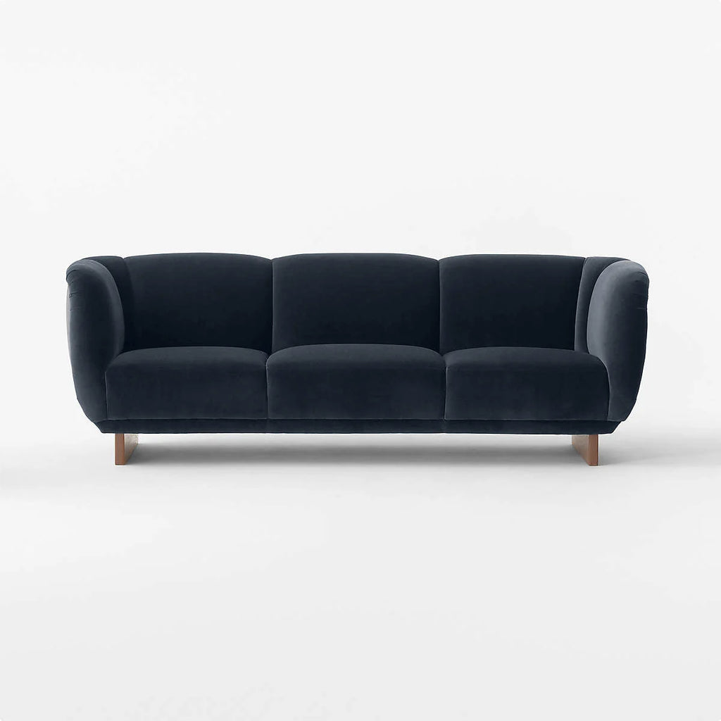 Alva 3 Seater Teak Wood & Fabric Sofa