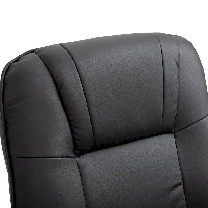 Leather Adjustable Swivel Lounge Chair with Footrest and Armrest