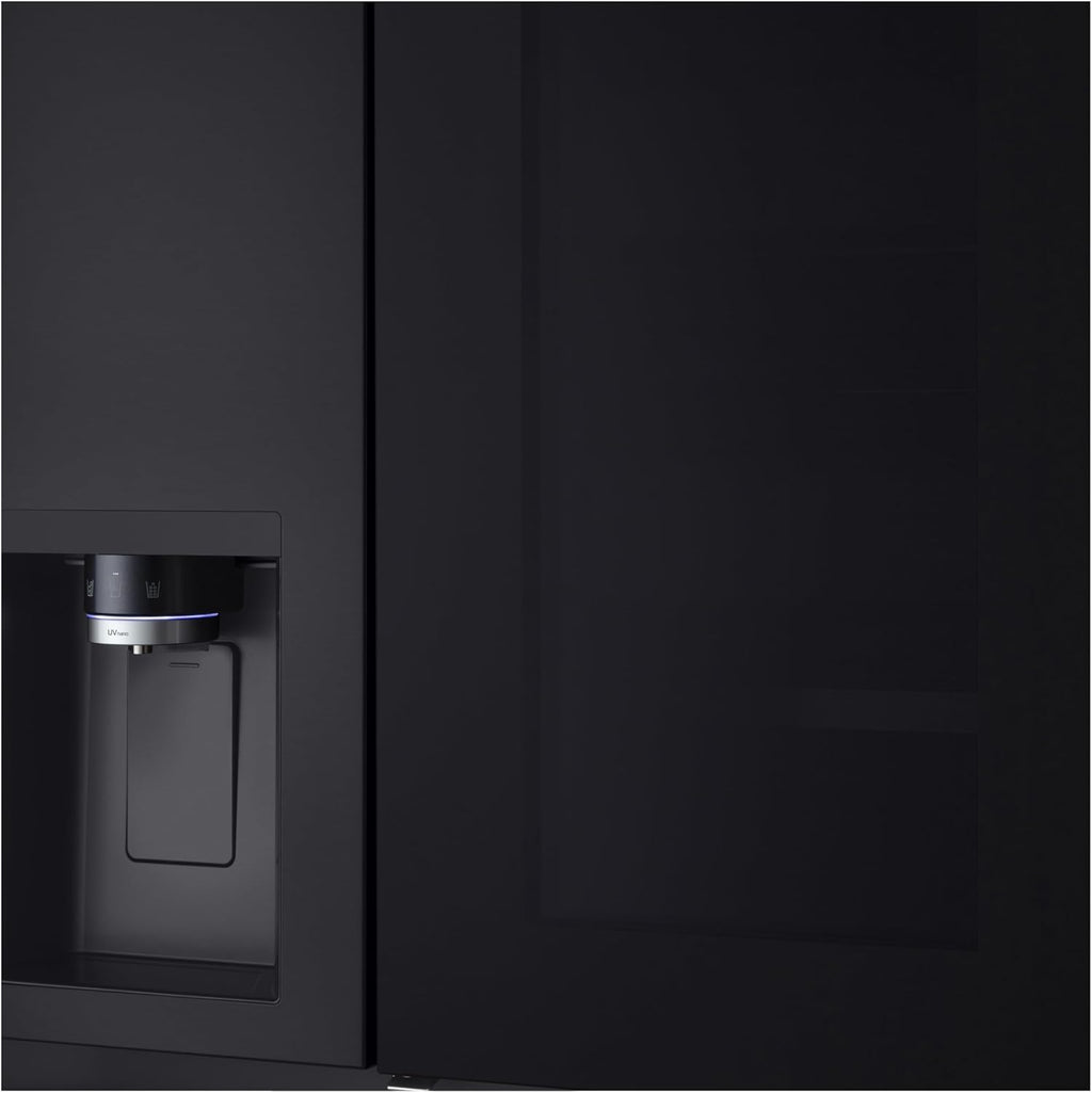 LG GSGV81PYLL Side by Side Kühlschrank, Klasse E, 635 L, Instaview, Kühlschrank mit Gefrierfach, Eis-, Crushed Ice- Wasserspender, Total NoFrost, Smart Inverter Kompressor, Wi-Fi