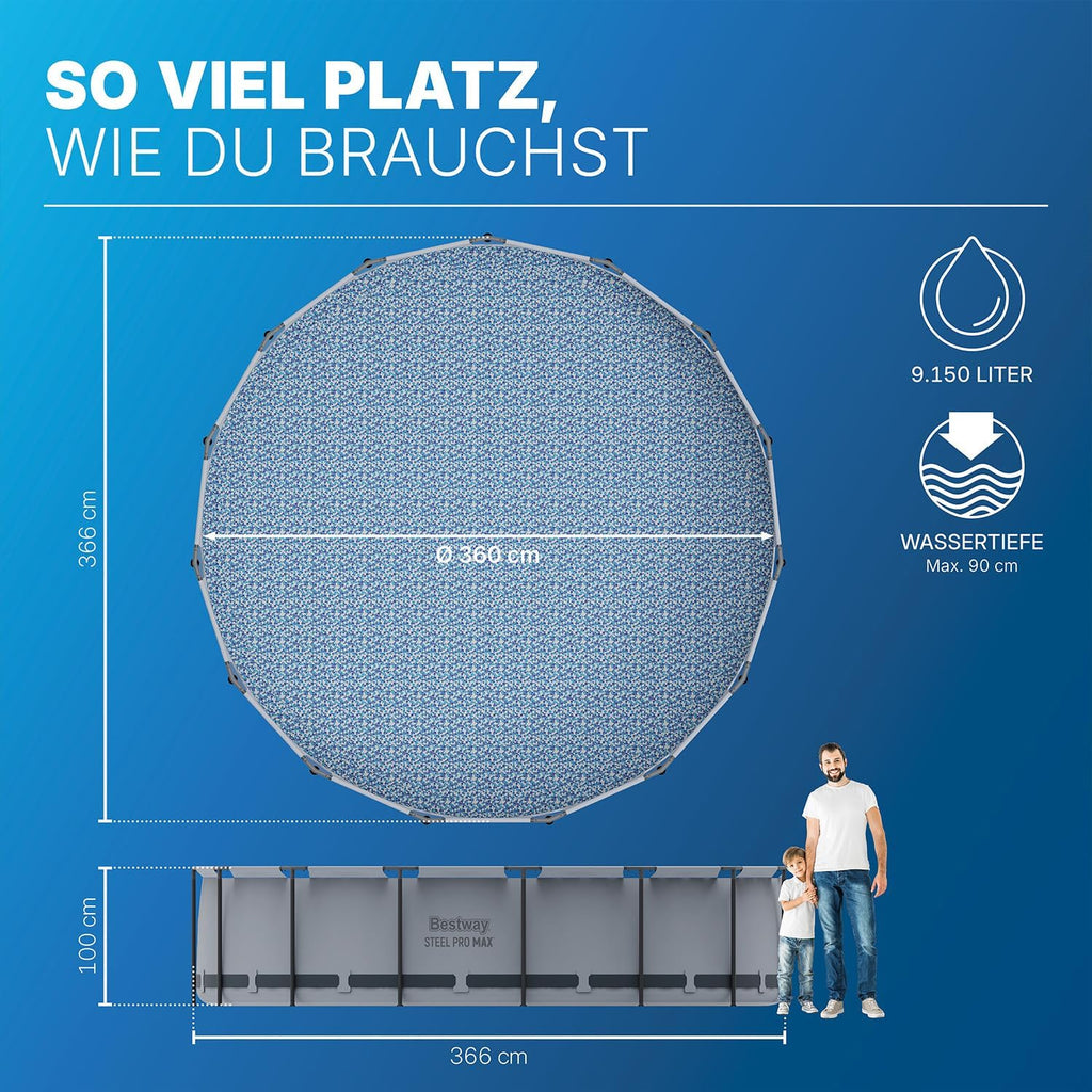 Bestway Steel Pro Max 5616B-7 Aufstellpool 366 x 100 cm