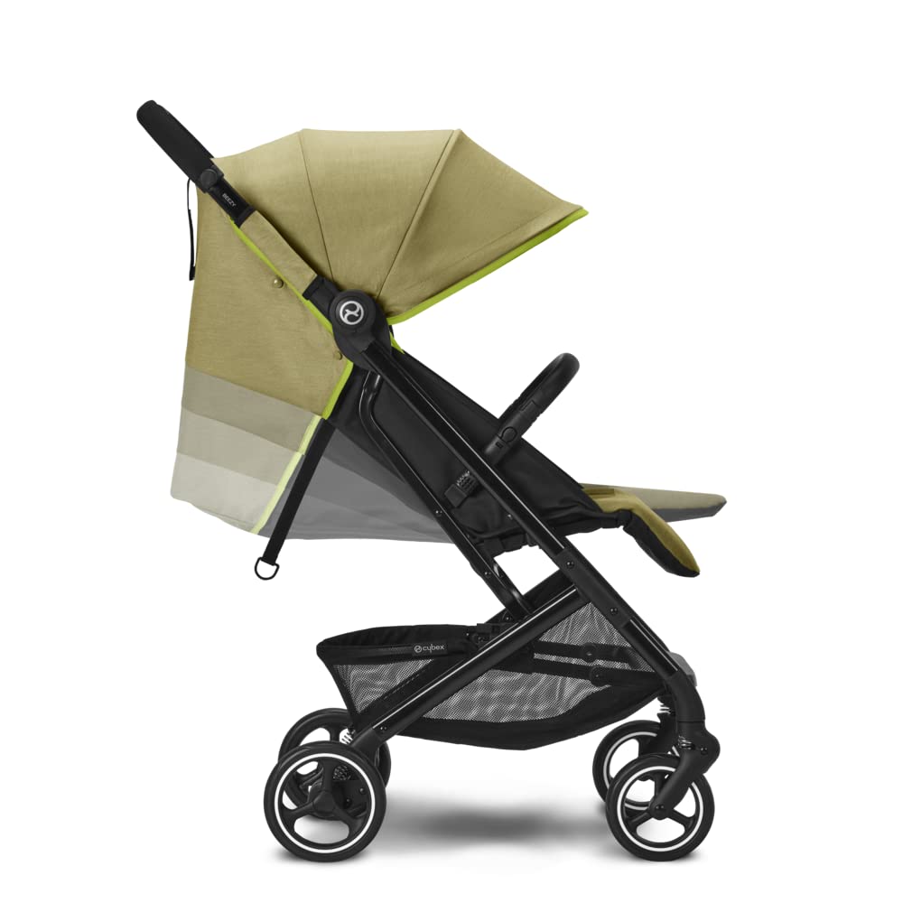 Cybex Gold Kinderwagen Beezy mit One-Pull Harness, Ab Geburt bis ca. 4 Jahre (max. 22 kg), Kompakt und ergonomisch, Magic Black (Schwarz mit schwarzem Rahmen)
