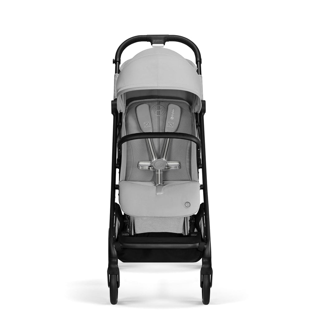 Cybex Gold Kinderwagen Beezy mit One-Pull Harness, Ab Geburt bis ca. 4 Jahre (max. 22 kg), Kompakt und ergonomisch, Magic Black (Schwarz mit schwarzem Rahmen)