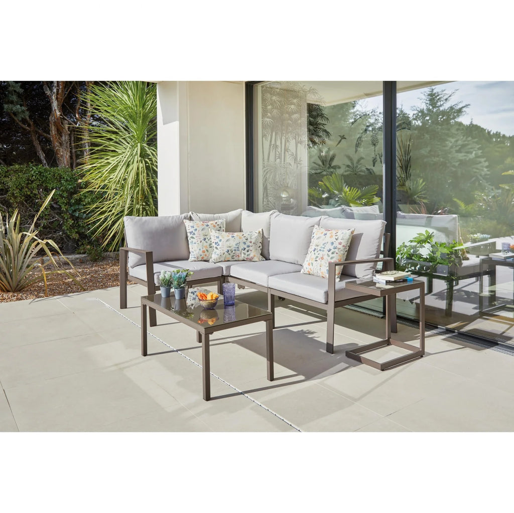 Conjunto de Jardín Rinconera de Aluminio Mesa + Rinconera , Málaga