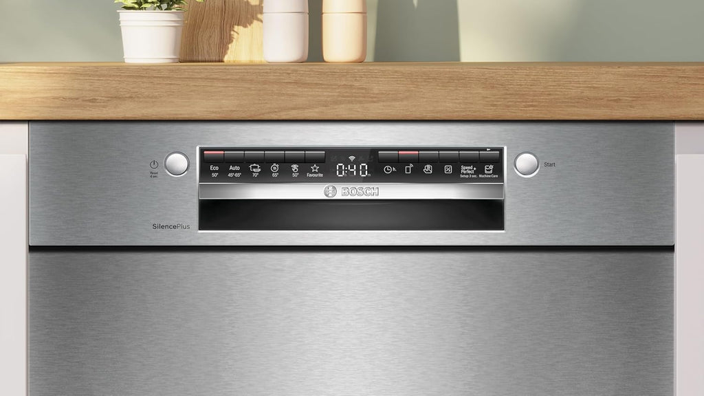 Bosch SMV4ETX08E, Serie 4, Smarter Geschirrspüler Vollintegriert 60 cm, Besteckkorb, Spülmaschine mit Programmassistent, besonders Leise, Rackmatic, Automatische Türöffnung, InfoLight, AquaStop