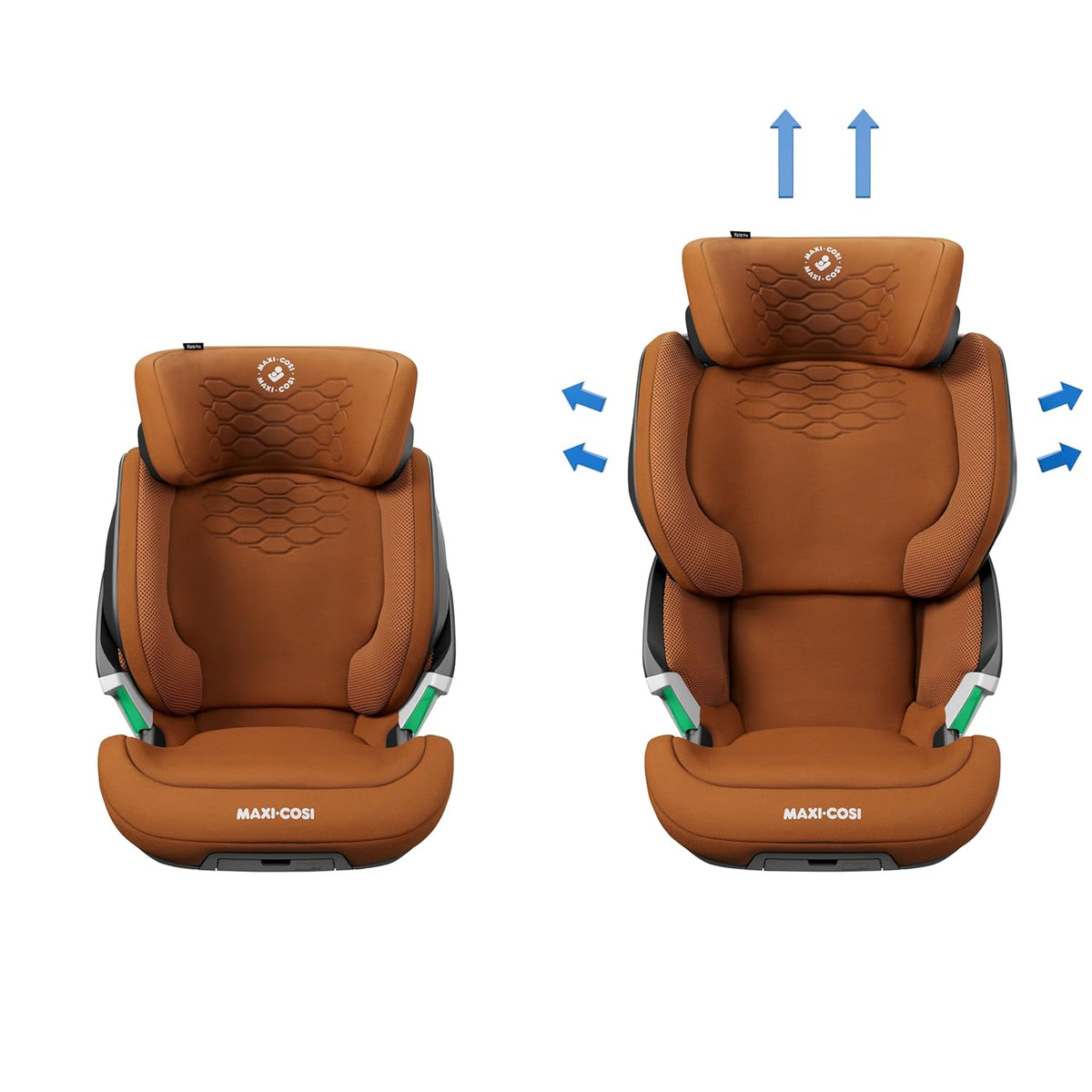 Maxi-Cosi Kore Pro i-Size Kindersitz, 3.5–12 Jahre, 100–150 cm, ClickAssist Licht, Verstellbare Höhe/Breite, Side Protection System+, Authentic Cognac